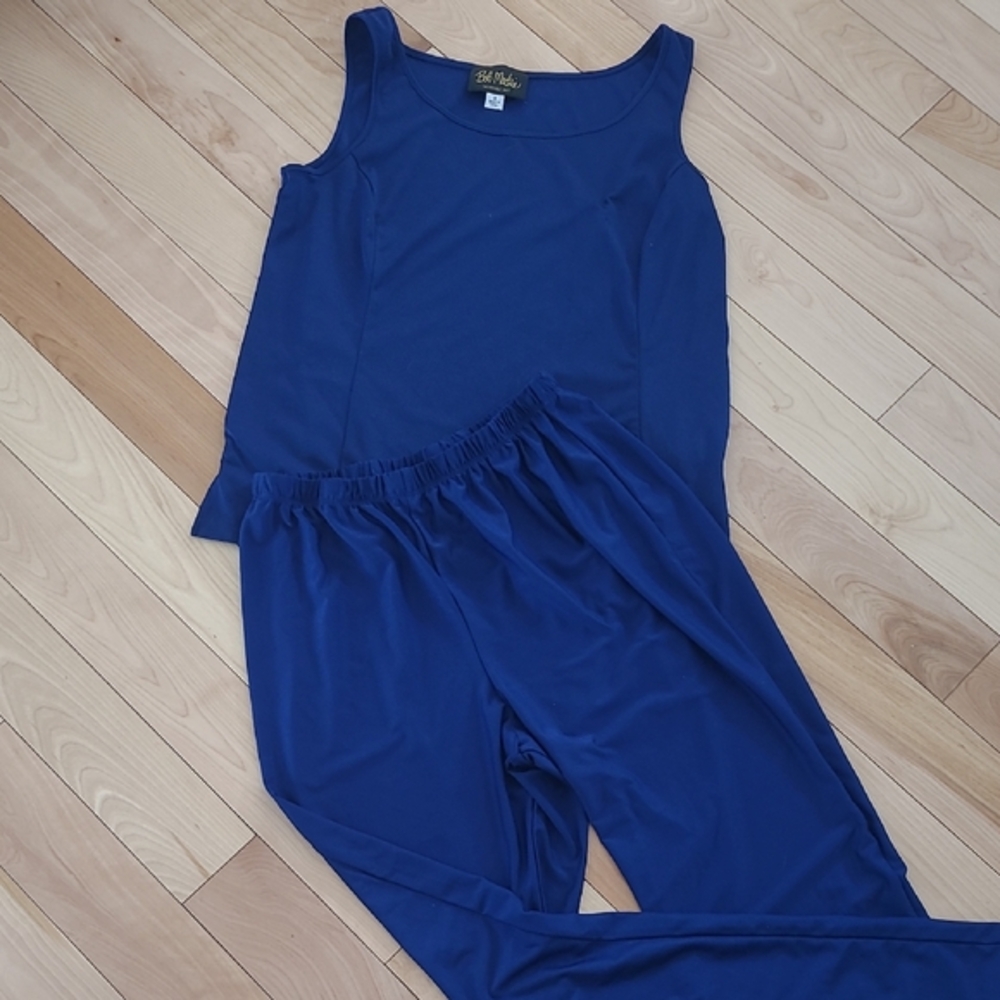 Blue Tank Top and Pants Set